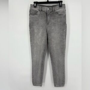 EXPRESS High Waisted Gray Wash Skinny Jeans